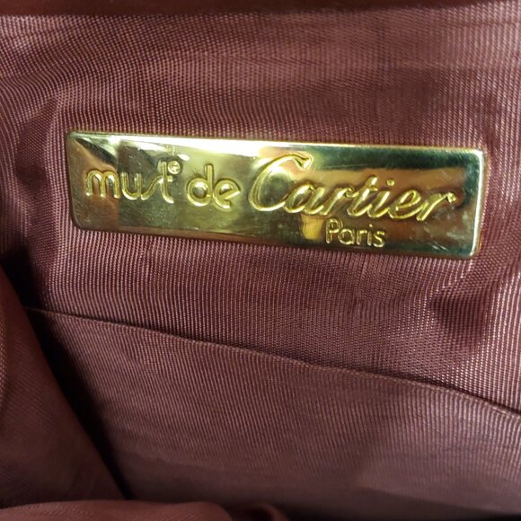 Cartier Vintage Seau Leather Bucket Burgundy Bag - EUC - Picture 13 of 14